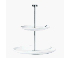 ASA Selection 92152146 ASA Grande Originale Présentoir à gâteau plat de 2 niveaux