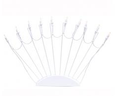 Star 161-48 Fanny Chandelier 10 Lumières Bois/Métal Blanc 36 x 56 cm