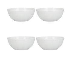 Mikasa 5251642 Cheers Lot de 4 bols à céréales en porcelaine Blanc