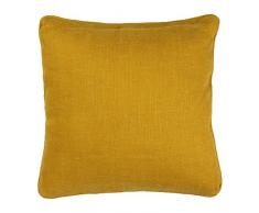 Thedecofactory 400447 Coussin, Jute, Jaune, 38 x 38 x 3 cm