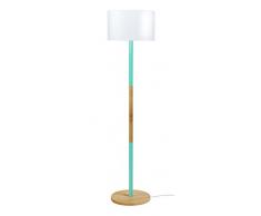Tosel 51085 Lampadaire 1 LumiÃ¨re, Bois, E27, 40 W, Noir, 35 x 155 cm