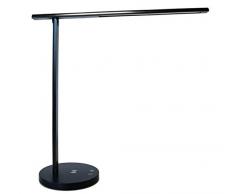 Unilux 400124560 Diva Lampe de bureau LED avec fonction de charge Protection des yeux Qi Induction sans fil Chargement avec USB 7 W IntensitÃ© variable Noir