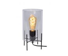 Lucide 45566/01/65 Lampe de Table, Verre, 40 W, Smoke Grey