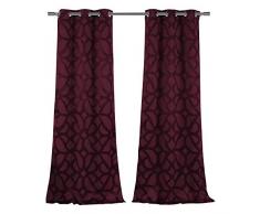 Duck River Rideaux occultants pour Chambre à Coucher, Bordeaux, 38x84 (2 Pieces)