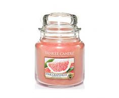 YANKEE CANDLE 1332219E Bougie Parfumée Orange, Verre, Rose, 9,5x9,5x13,8 cm