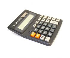A & W Office Supplies A & W Fournitures de Bureau en Plastique Calculatrice de Bureau 8Â Chiffres 19Â x 14,6Â cm Double Alimentation