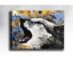 Bonamaison Peinture sur toile, multicolore, 30 x 40 cm - ConÃ§u et fabriquÃ© en Turquie