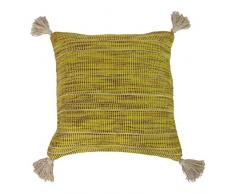 Riva Home Coussin rembourré en Polyester Ocre/Vert 50 x 50 cm