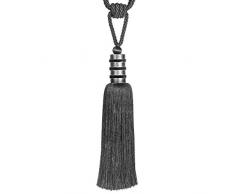 STEPHANOISE Embrasse Fantaisie, Gris Noir, 29(h Pompon) x79 cm