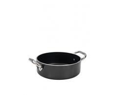 Pots Agnelli Alblack Low Cocotte, Aluminium, Ã©paisseur 5Â mm, avec 2Â poignÃ©es en Acier Inoxydable, Noir, 2.5Â litres