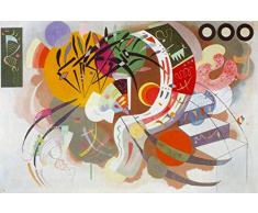 Legendarte PL-085 Tableau incurvÃ© Dominante. Impression numÃ©rique sur Toile. Wassily Kandinsky Peinture Multicolore 60 x 90 cm