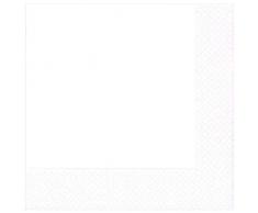 Caspari Lot de 20 Serviettes de Table en Papier Blanc