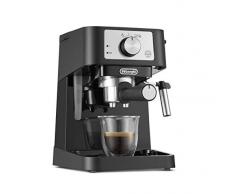 DeLonghi EC 260.BK Machine à tamis traditionnel en acier inoxydable avec buse de mousseur à lait professionnel pour machine à expresso ESE Pads 15 bar 1,0 l Noir