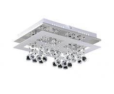 Rabalux 2857 Plafonnier, Verre, 16 W, Silber