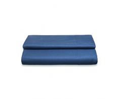 San Carlos Combicolor Drap Plat pour lit de 105 cm Bleu