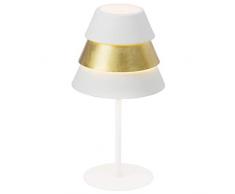 Brilliant 59548/30 Lampe dambiance, Metal/Plastique, Blanc-Or