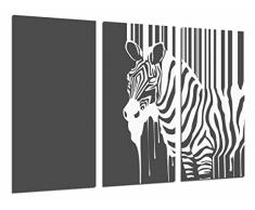 Tableau Moderne Photographique, Impression sur bois, Décoration Animal Nature Girafe Noir et Blanc, 97 x 62 cm, ref. 26895