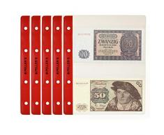 PELLERS PMB210 10 20 Billets de Banque, pour Classeur M. 2 Poches 143mm x 80mm sur Chaque Feuille, Plastique, Extra Transparent, Modèle M