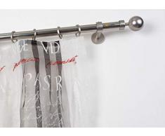 InCasa Tringle Ã Rideaux: Ã 28 mm, L. 320 cm. en Acier satinÃ© â Complet