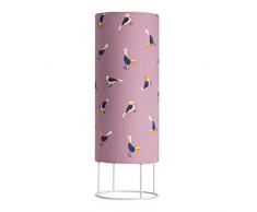 Pauleen 480.44 48044 Cute Lilac Bird Max. 20W Lumin. à Poser E14 Lampe pr Chambre Enfant Mauve Oiseaux Métal/Tissu sans Ampoule