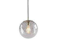 Embassy Interiors Suspension et suspension en verre optique 25 W Doré transparent