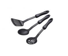 Kitchen Craft KCNTOOL3PC Ustensiles de Cuisine 3 Pièces, Nylon, Noir, 32 x 32 x 22 cm