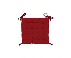 Soleil docre Julia Dessus de Chaise, Coton, Rouge, 40 x 40 x 5 cm
