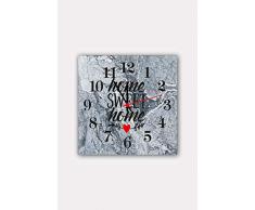 Bonamaison Horloge Murale en MDF, Multicolore, 30 x 30 cm