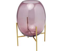 Kare 51129 Vase avec cadre en acier laquÃ©, Corps : verre colorÃ©, cadre : acier laquÃ©, violet, 37cm