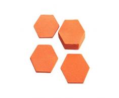 1buy3 Lot de 8 Dessous de Verre hexagonaux en Feutre Orange 5 mm dépaisseur