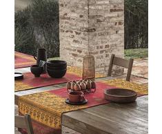 Bassetti MONTEFANO Chemin de Table, Coton, Rouge, 50x150