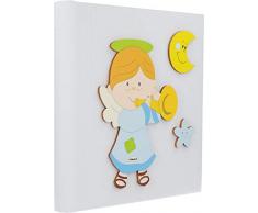Fabula Agenda des Souvenirs Ange Tromba en Bois, Multicolore, 19 x 24 cm