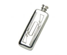 Edwin Flasque Bouteille & Co SpiritÂ âÂ Design Uni de Coffre avec 3D Shot Guns et Doux en Forme dangle, 3Â oz, en Ã©tain