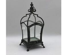 M S L Lanterne de jardin en métal Gris 57 cm