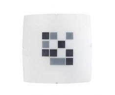 ONLI 1076/PLM Plafonnier, Verre, Blanc/Noir