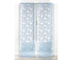 RIOMA jadis Rideau Voilage, Tissu, Bleu Moderne 240x65x3 cm Bleu