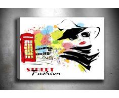 Bonamaison Peinture sur toile, multicolore, 40 x 60 cm - ConÃ§u et fabriquÃ© en Turquie