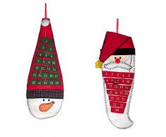 Comarco Sa 12119 Calendrier de lAvent Chiffon Multicolore 30 x 2 x 65 cm