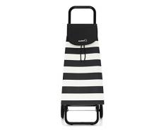 GARMOL Chariot de Courses 55L Noir/Blanc
