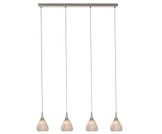 Brilliant 17674/79, Applique murale, Métal, 33 W, G9, Chrome/Rouge Cuivre, 10 x 84 x 137 cm