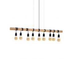 Eglo TOWNSHEND Suspension Bois Marron Noir 540 W
