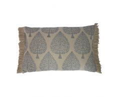 Riva Home Coussin Garni de Plumes Argenté/Naturel 40 x 60 cm