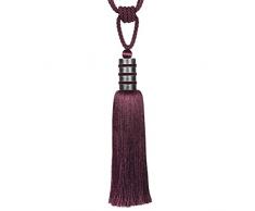 STEPHANOISE Embrasse Fantaisie, Prune, 29(h Pompon) x79 cm