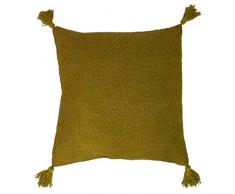 Riva Home Coussin Garni de Plumes, Métallique/Ocre, 50 x 50cm (20 x 20)