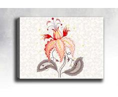 Bonamaison Peinture sur toile, multicolore, 70 x 100 cm - Conçu et fabriqué en Turquie