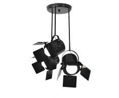 Tosel 20458 Lustre Abbas Acier 100 W E27 Noir