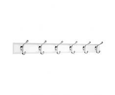 InterDesign 81680EU Paris Portant avec 6 Double Crochets Blanc/Chrome