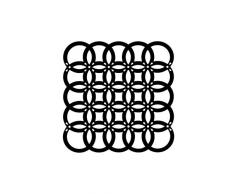 Wunschleder-Home 04A00442-01- Dessous de plat en cuir véritable Noir 20 cm