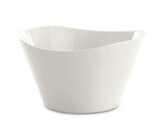 Berghoff 3700438 2 X Bol Ã CÃ©rÃ©ales, Porcelaine Vernie, Blanc, 15 x 15 x 8,5 cm