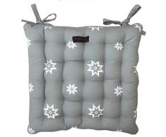 Ragged Rose Paddy Siver Star Coussin de siÃ¨ge 100% Coton Gris argentÃ© 40 x 40 cm